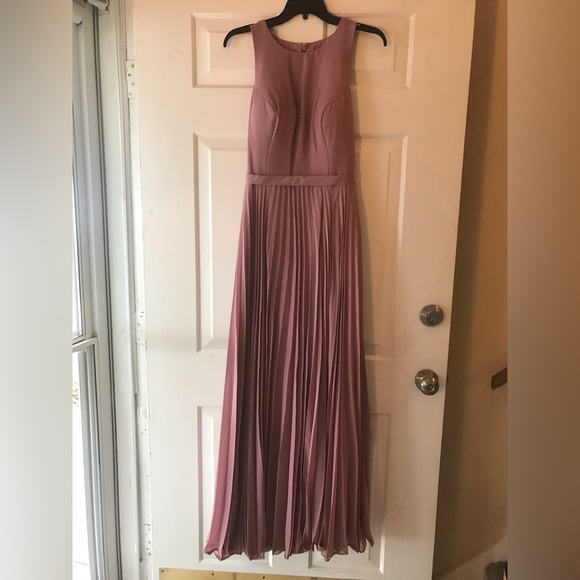 Azazie Lindie Bridesmaid Dress, Size 10, Vintage Mauve - Picture 2 of 8